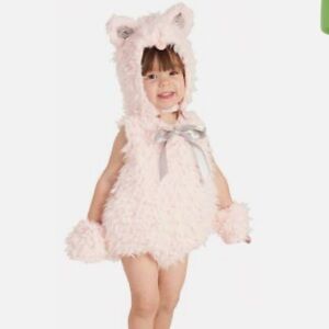 Charming Pink Fuzzy Cat Costume